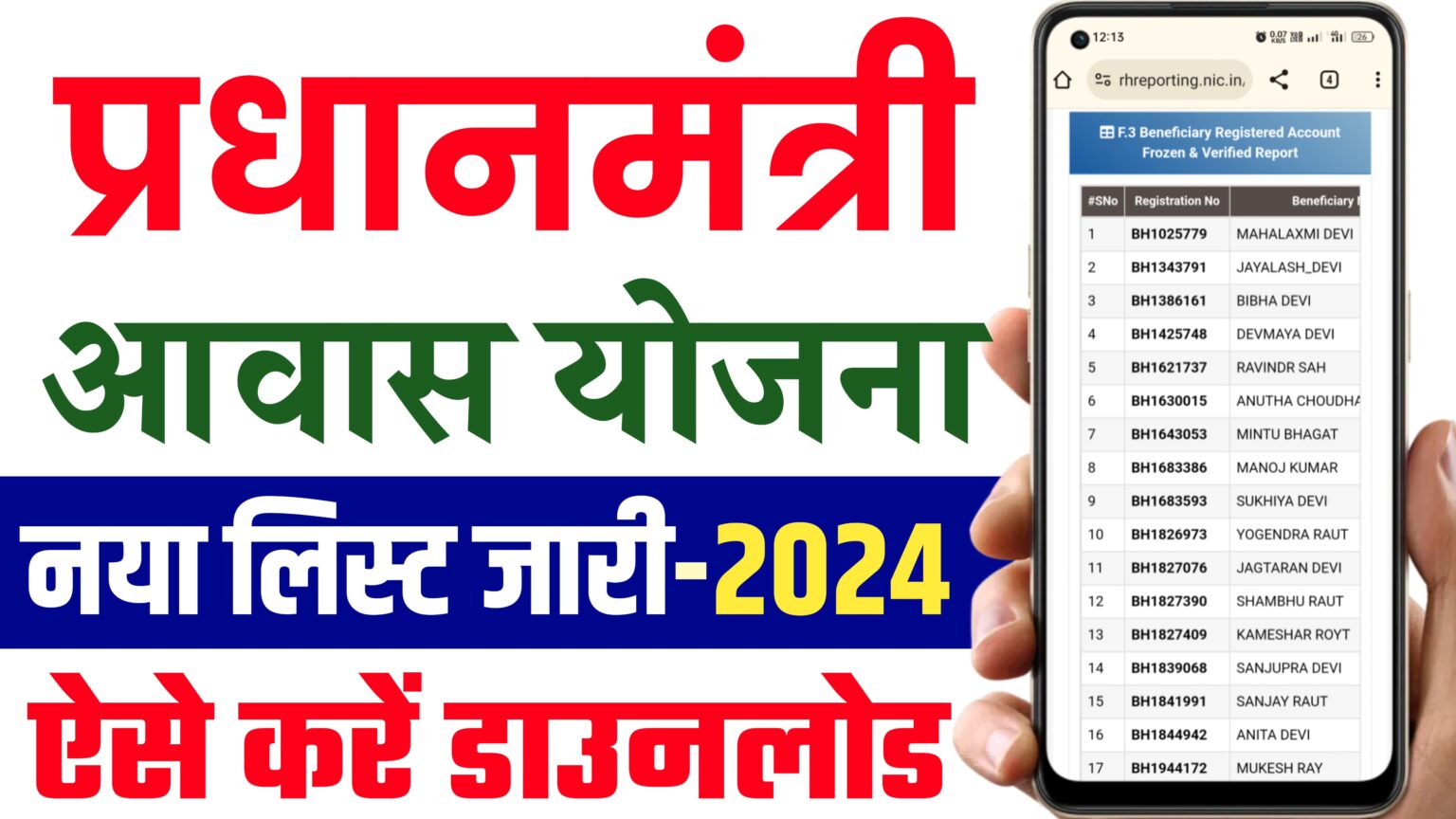 PM Awas Yojana New List 2024 : प्रधानमंत्री आवास योजना का न्यू लिस्ट डाउनलोड अब ऐसे करें