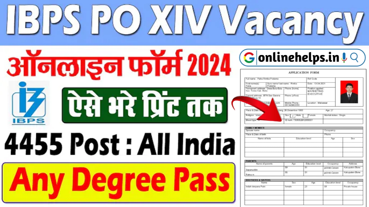 IBPS PO Recruitment 2024 Online Apply For 4,445 Post Full Details Here:-