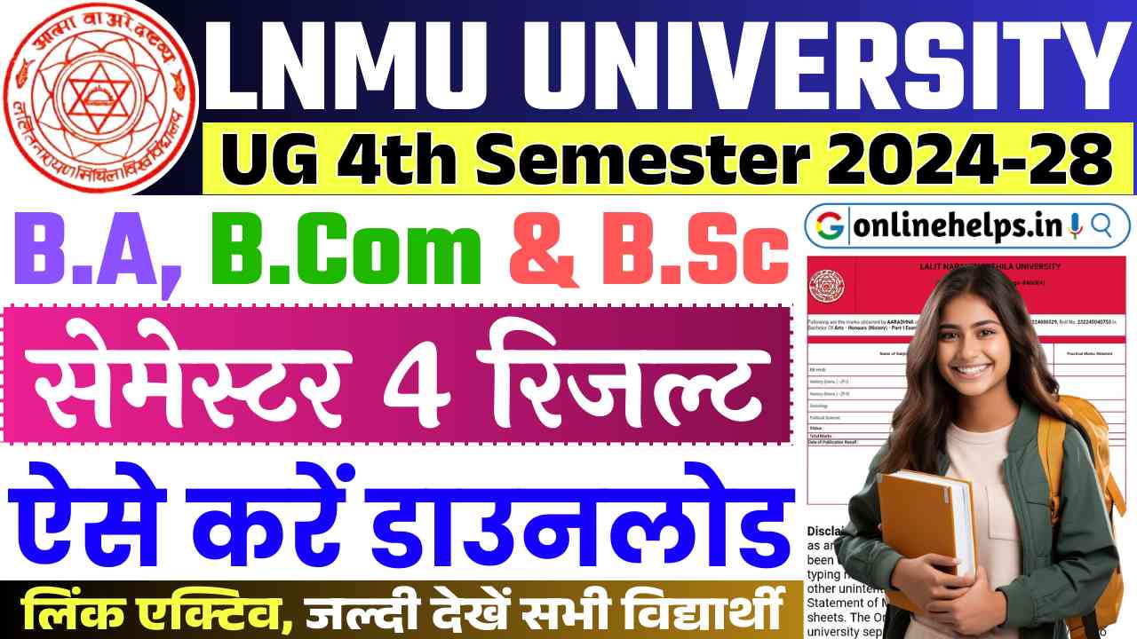 LNMU UG 4th Semester Result 2023-27